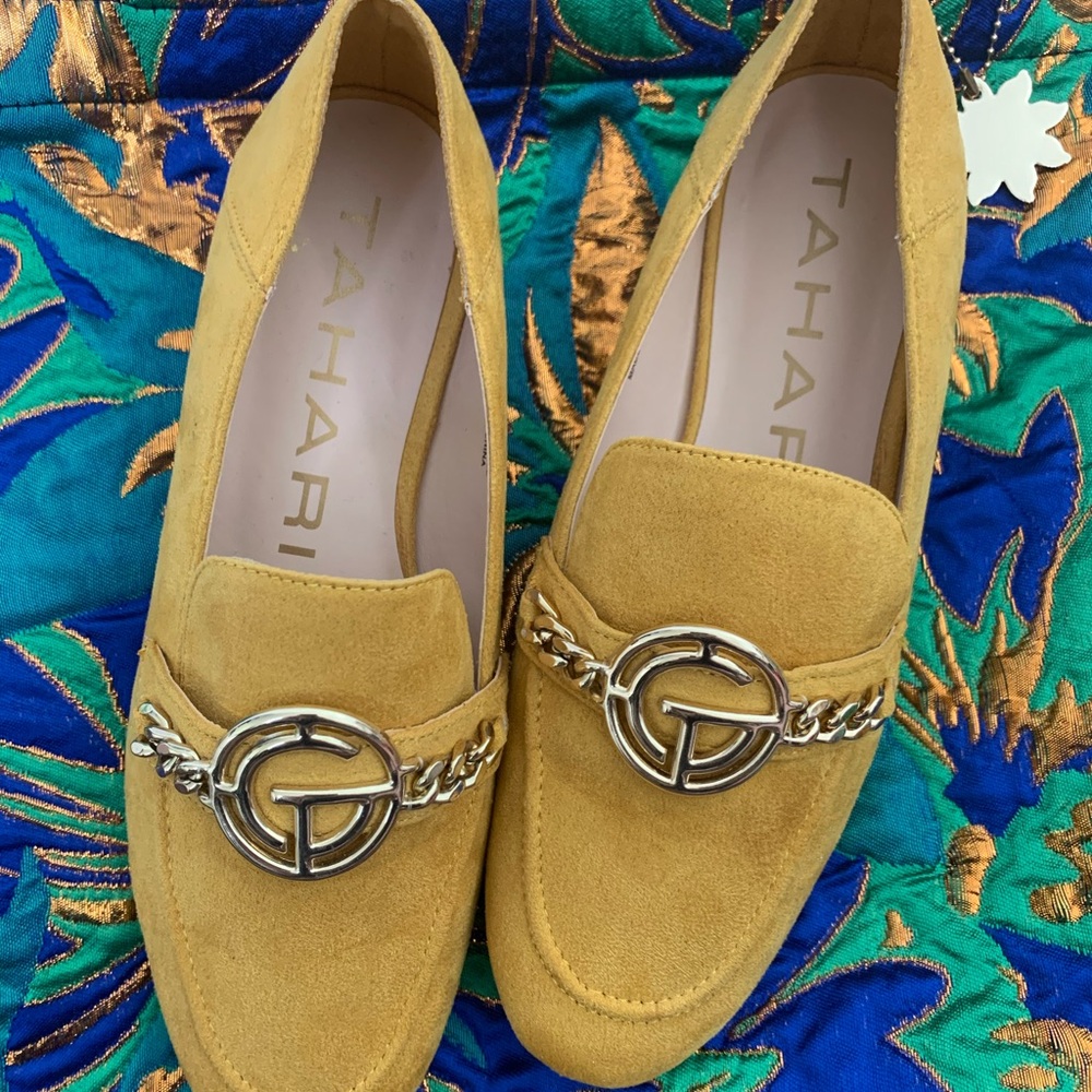 Tahari Mustard Yellow Loafers for Women - Picture 3 of 10